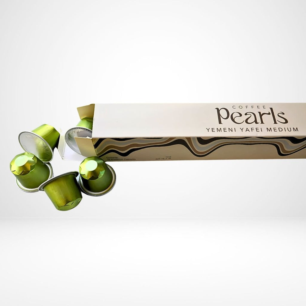 Yemeni Yafei Capsules - The Coffee PearlsYafei BeansThe Coffee PearlsYemeni Yafei Capsules