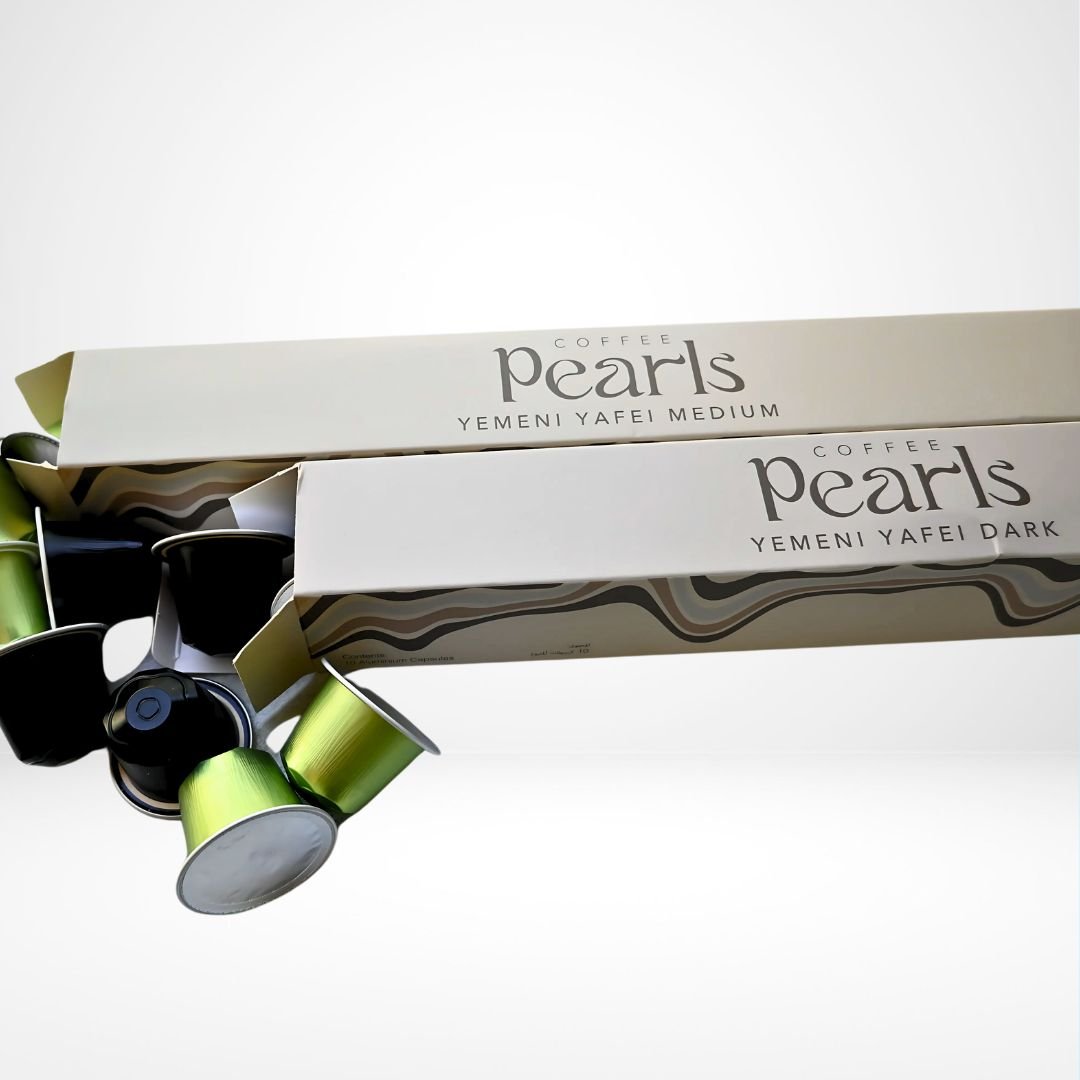 Yemeni Yafei Capsules - The Coffee PearlsYafei BeansThe Coffee PearlsYemeni Yafei Capsules