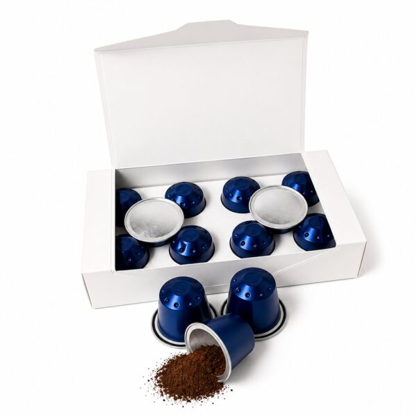 Yemeni Matari Capsules - box with capsules and ground coffee